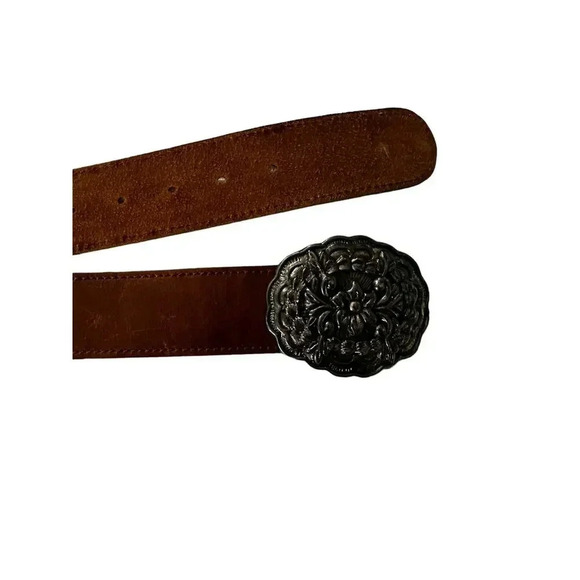 Guess By Georges Marciano Genuine Leather Brown Belt With Embellished Buckle M - Picture 5 of 7